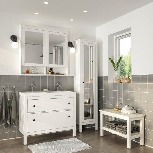 HEMNES/ORRSJON, шкаф за мивка + чекмедже/мивка/смесители, 395.467.97