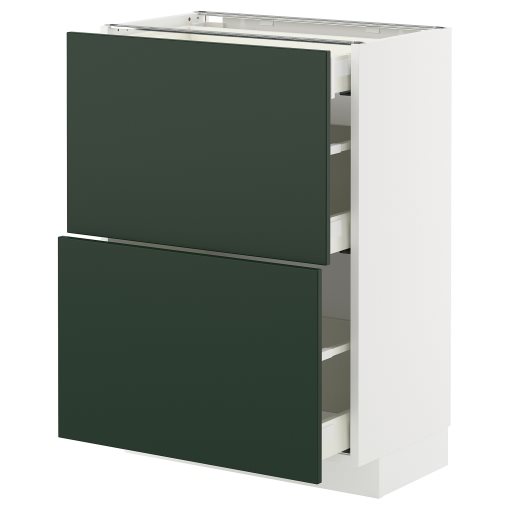 METOD/MAXIMERA, долен шкаф с 2 чела/3 чекмеджета, 395.571.87