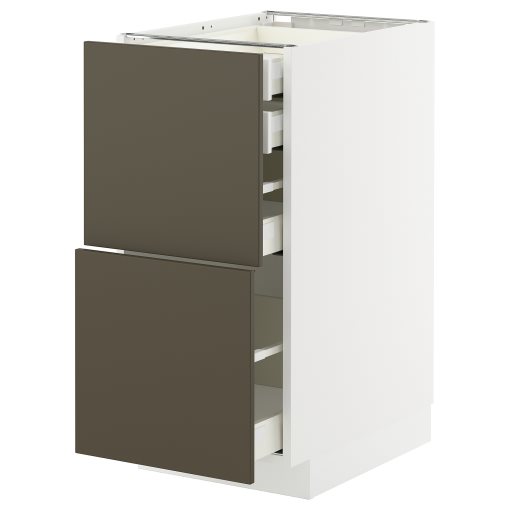 METOD/MAXIMERA, долен шкаф с 2 чела/2 ниски + 1 средно + 1 високо чекм., 395.589.26
