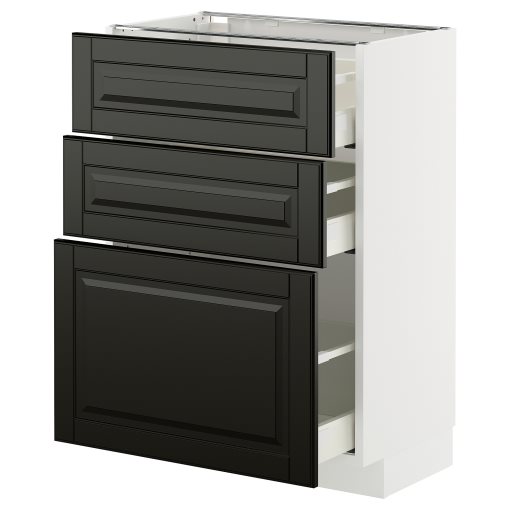 METOD/MAXIMERA, долен шкаф с 3 чекмеджета, 395.787.12