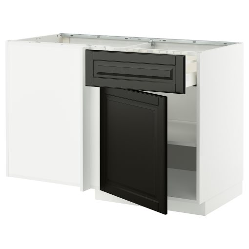 METOD/MAXIMERA, ъглов долен шкаф с чекмедже и рафт, 395.852.08