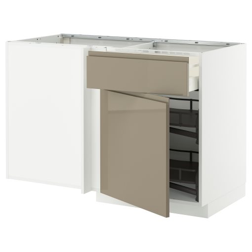 METOD/MAXIMERA, ъглов долен шкаф с чекм. и изтегл. се механизъм, 395.853.07