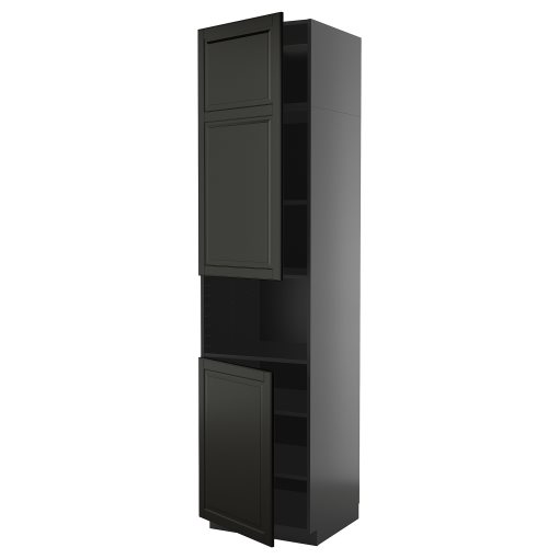 METOD, висок шкаф за микровълнова с 2 врати/рафт, 395.868.30