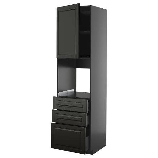 METOD/KNIVSHULT, висок шкаф за фурна с врата/3 чекм., 395.872.88