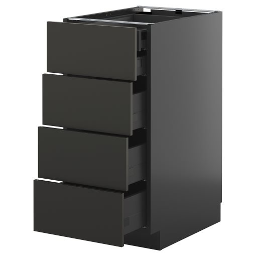 METOD/KNIVSHULT, долен шкаф с 4 чела/2 ниски + 3 средни чекмеджета, 395.875.23