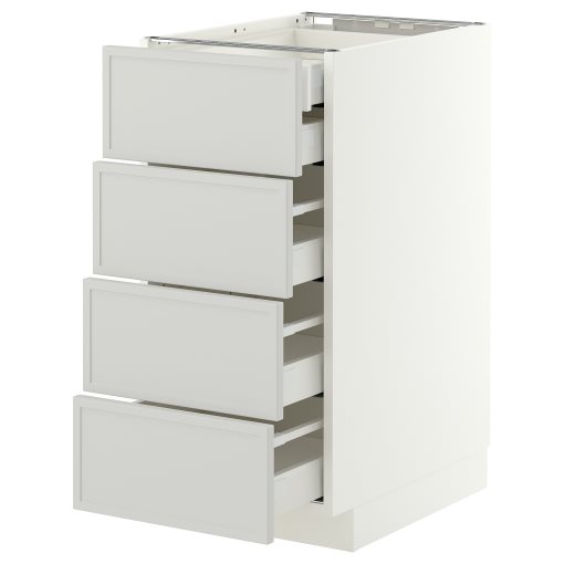METOD/MAXIMERA, долен шкаф с 4 чела/2 ниски + 3 средни чекмеджета, 40x60 см, 396.043.15
