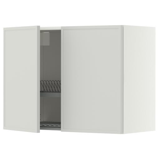 METOD, стенен шкаф + сушилник за съдове/2 вр., 80x60 см, 396.046.88