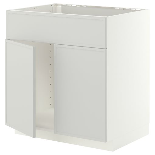 METOD, долен шкаф за мивка с 2 врати/чело, 80x60 см, 396.050.51