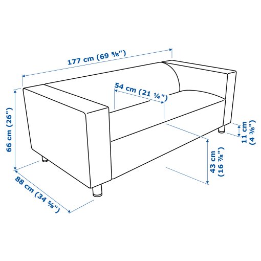 KLIPPAN, двуместен диван, 403.993.14