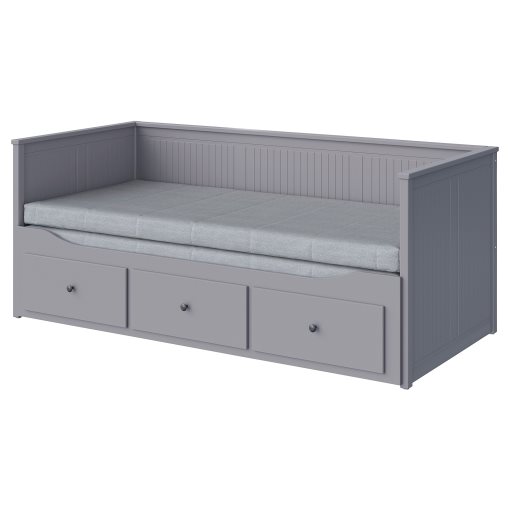 HEMNES, кушетка с 3 чекмеджета/2 матрака, AGOTNES твърд, 494.281.14