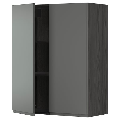 METOD, стенен шкаф с рафтове/2 вратички, 494.678.17