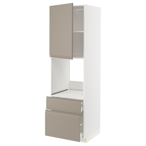 METOD/MAXIMERA, висок шкаф за фурна + врата/2 чела/1 средно/1 вис. чекм., 494.921.24