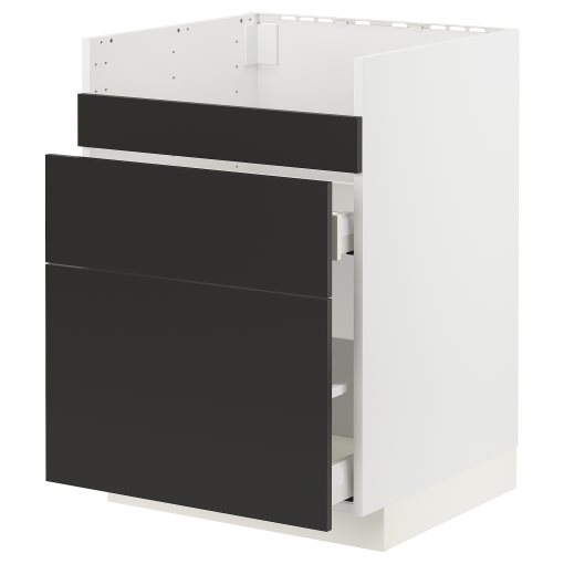 METOD/MAXIMERA, долен шкаф за мивка HAVSEN с 3 чела/2 чекм., 494.978.81