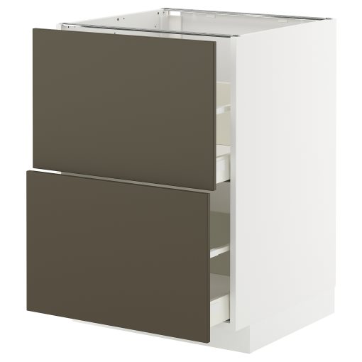 METOD/MAXIMERA, долен шкаф с 2 чела/2 високи чекмеджета, 495.586.19