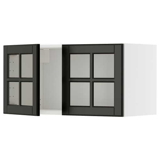 METOD, стенен шкаф с 2 стъклени врати, 495.790.99
