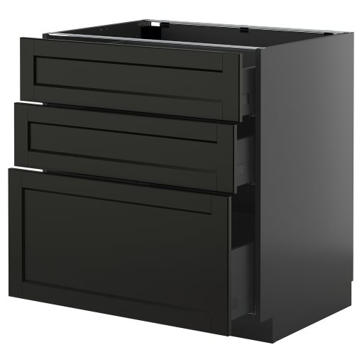 METOD/KNIVSHULT, долен шкаф с 3 чекмеджета, 495.879.09