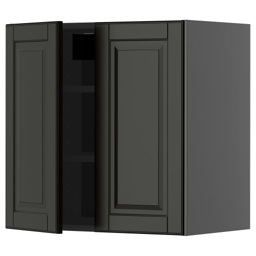 METOD, стенен шкаф с рафтове/2 вратички, 495.881.12