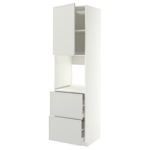 METOD/MAXIMERA, висок шкаф за фурна, чекм./2 чела/2 вис. чекм., 60x60x220 см, 496.065.40