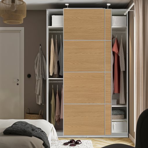 PAX/MEHAMN, гардероб с плъзгащи се врати, с две лица, 150x66x236 см, 496.088.17