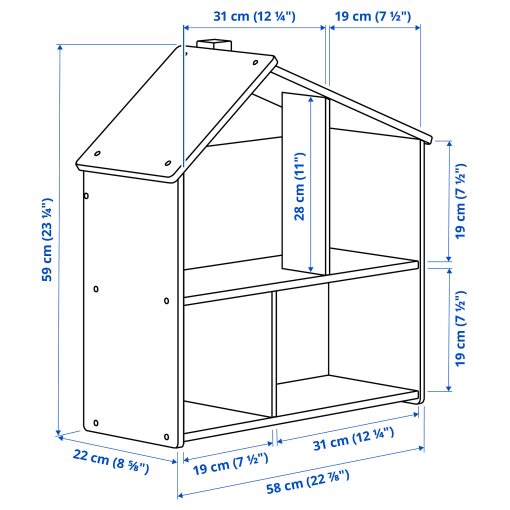 FLISAT, къща за кукли/стенна етажерка, 502.907.85