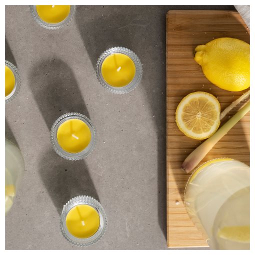 BLODHAGG, ароматна чаена свещ, лимон и лимонена трева, 505.715.06