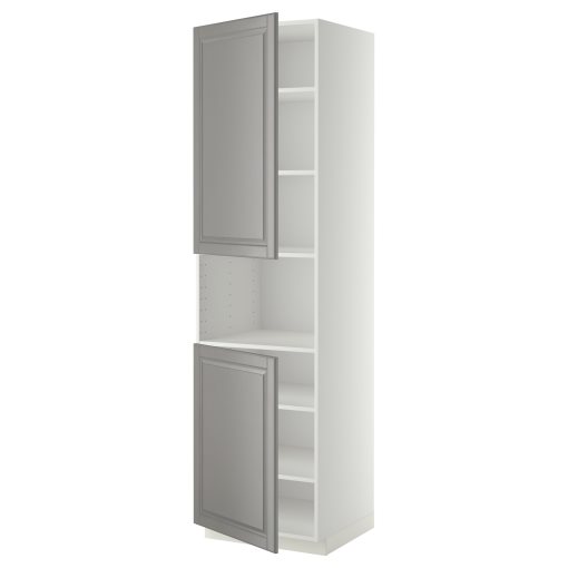 METOD, висок шкаф за микровълнова с 2 врати/рафт, 594.566.20