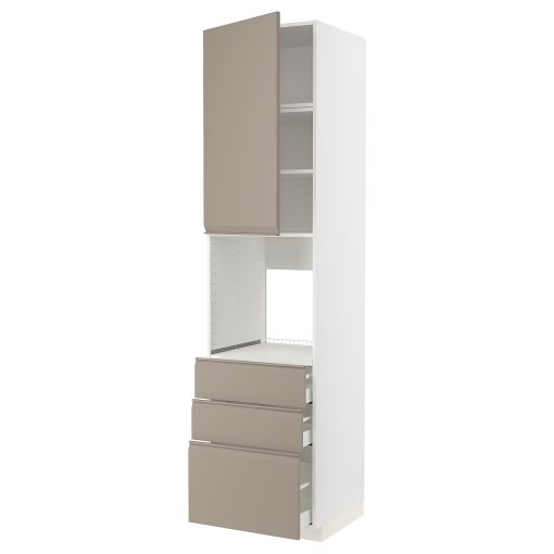 METOD/MAXIMERA, висок шкаф за фурна с врата/3 чекм., 594.921.71