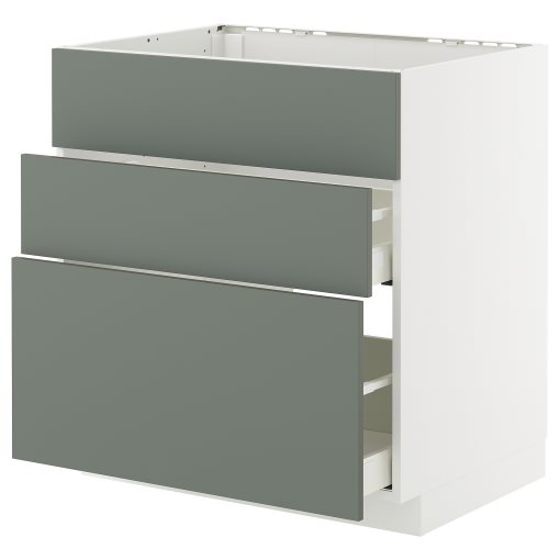METOD/MAXIMERA, долен шкаф за мивка+3 чела/2 чекм., 595.656.95
