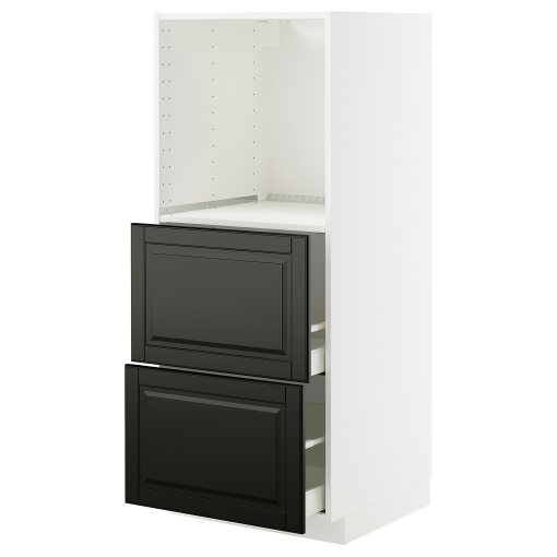 METOD/MAXIMERA, висок шкаф за фурна с 2 чекмеджета, 595.790.70