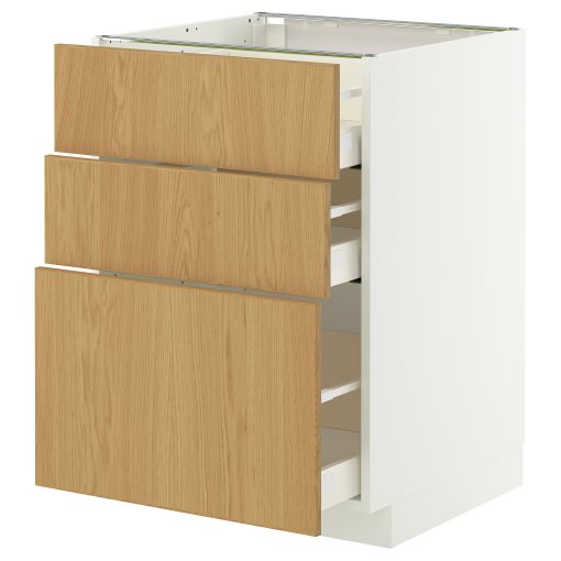 METOD/MAXIMERA, долен шкаф с 3 чекмеджета, 596.003.35
