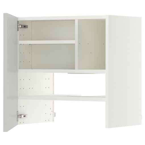 METOD, стенен шкаф за вгр. аспиратор с рафт/вр., 60x60 см, 596.052.91