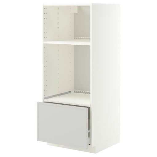 METOD/MAXIMERA, висок шкаф за фурна/микровълнова с чекмедже, 60x60x140 см, 596.055.78