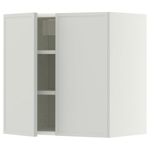 METOD, стенен шкаф с рафтове/2 вратички, 60x60 см, 596.056.77