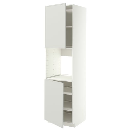 METOD, висок шкаф за фурна с 2 врати/рафт, 60x60x220 см, 596.058.80