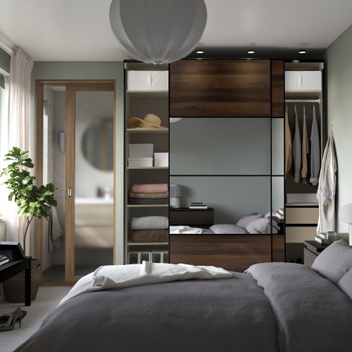 PAX/MEHAMN/AULI, гардероб с плъзгащи се врати, 200x66x236 см, 596.088.88