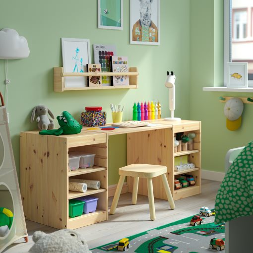 TROFAST, бюро с рафтове, 124x44x52 см, 596.139.36
