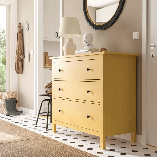HEMNES, скрин с 3 чекмеджета, 605.857.96
