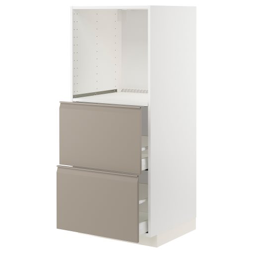 METOD/MAXIMERA, висок шкаф за фурна с 2 чекмеджета, 694.919.82