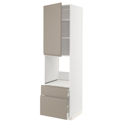 METOD/MAXIMERA, висок шкаф за фурна + врата/2 чела/1 средно/1 вис. чекм., 694.925.28