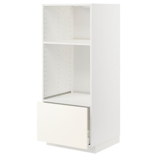 METOD/MAXIMERA, висок шкаф за фурна/микров. с чекмедже, 695.074.45