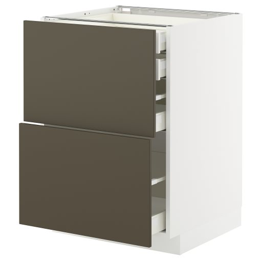 METOD/MAXIMERA, долен шкаф с 2 чела/2 ниски + 1 средни + 1 високо чекм., 695.586.56