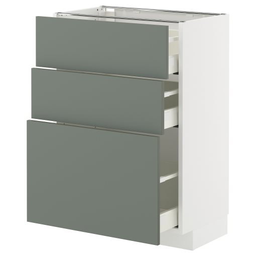 METOD/MAXIMERA, долен шкаф с 3 чекмеджета, 695.663.93