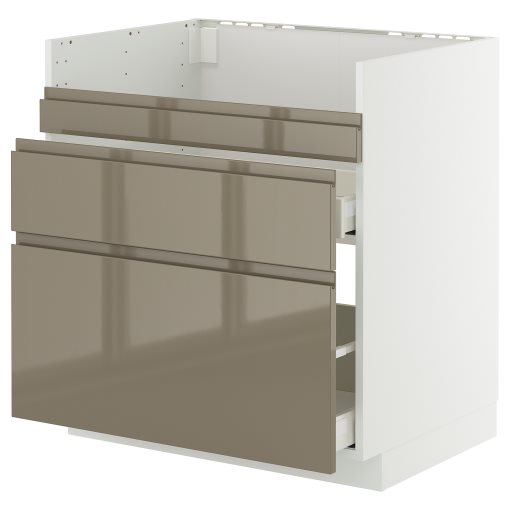 METOD/MAXIMERA, долен шкаф за мивка HAVSEN с 3 чела/2 чекм., 695.770.18
