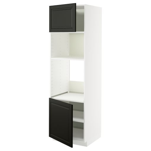 METOD, висок шкаф за фурна/микровълнова с 2 врати/рафт, 695.789.23