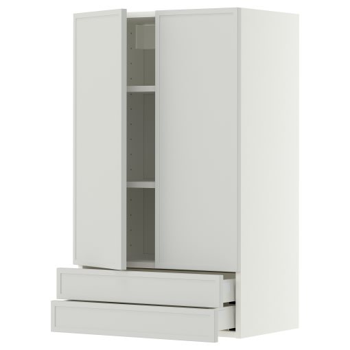 METOD/MAXIMERA, стенен шкаф с 2 врати/2 чекмеджета, 60x100 см, 696.059.07