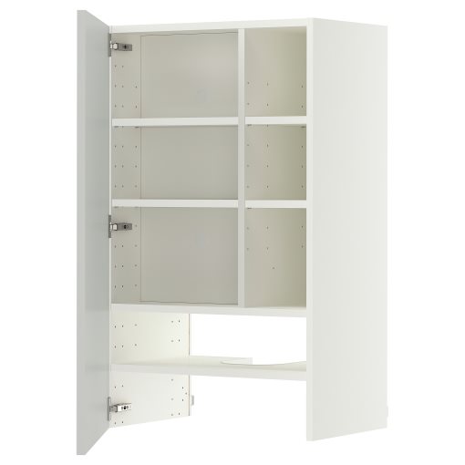 METOD, стенен шкаф за вгр. аспиратор с рафт/вр., 60x100 см, 696.061.05