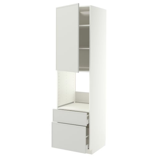 METOD/MAXIMERA, висок шкаф за фурна + вр./2 чела/1 ср./1 вис. чекм., 60x60x220 см, 696.062.85
