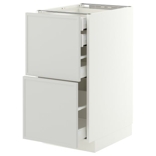 METOD/MAXIMERA, долен шкаф с 2 чела/2 ниски + 1 средно + 1 високо чекм., 40x60 см, 696.064.31