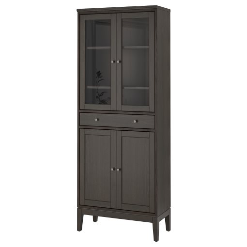 IDANÄS, висок шкаф със сткл. врати и 1 чекмедже, 704.878.37