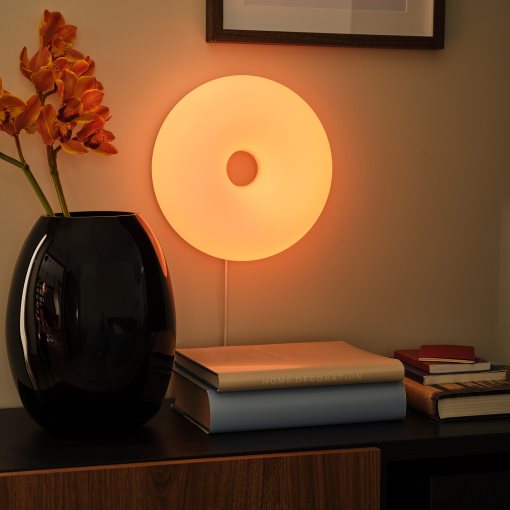 VARMBLIXT, LED настолна/стенна лампа, регул. на светлината, смарт, 30 см, 706.129.40